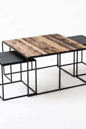 Free Returns Nesting Coffee Table Set 80cm By Novasolo - CPP 28004