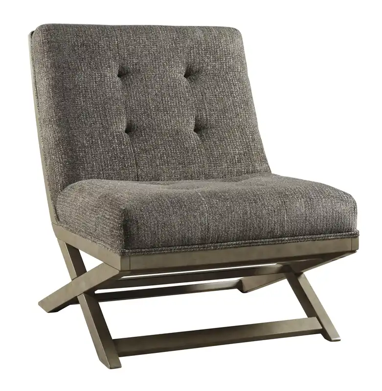 Buy Today X Frame Base Wooden Accent Chair With Padded Seat And Back, Brown And