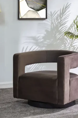 Safavieh Edgar Velvet Swivel Chair Crafted