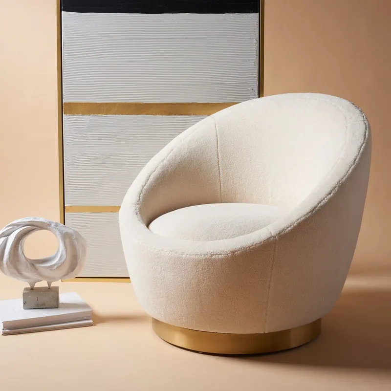 Safavieh Pippa Faux Lamb Wool Chair Handmade