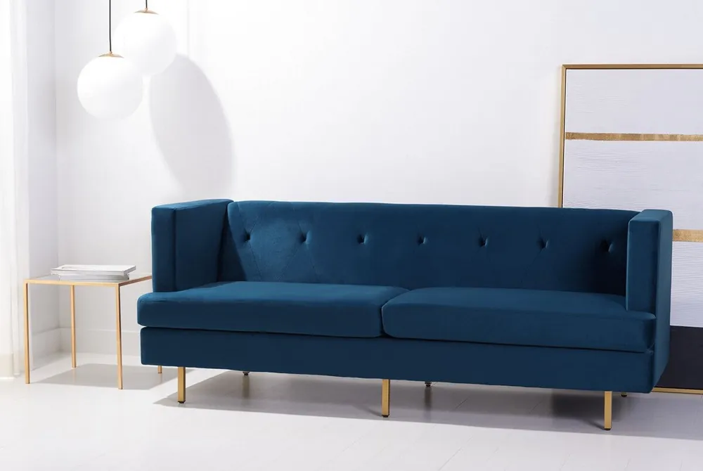 Shop Now Safavieh Konrad Velvet Sofa