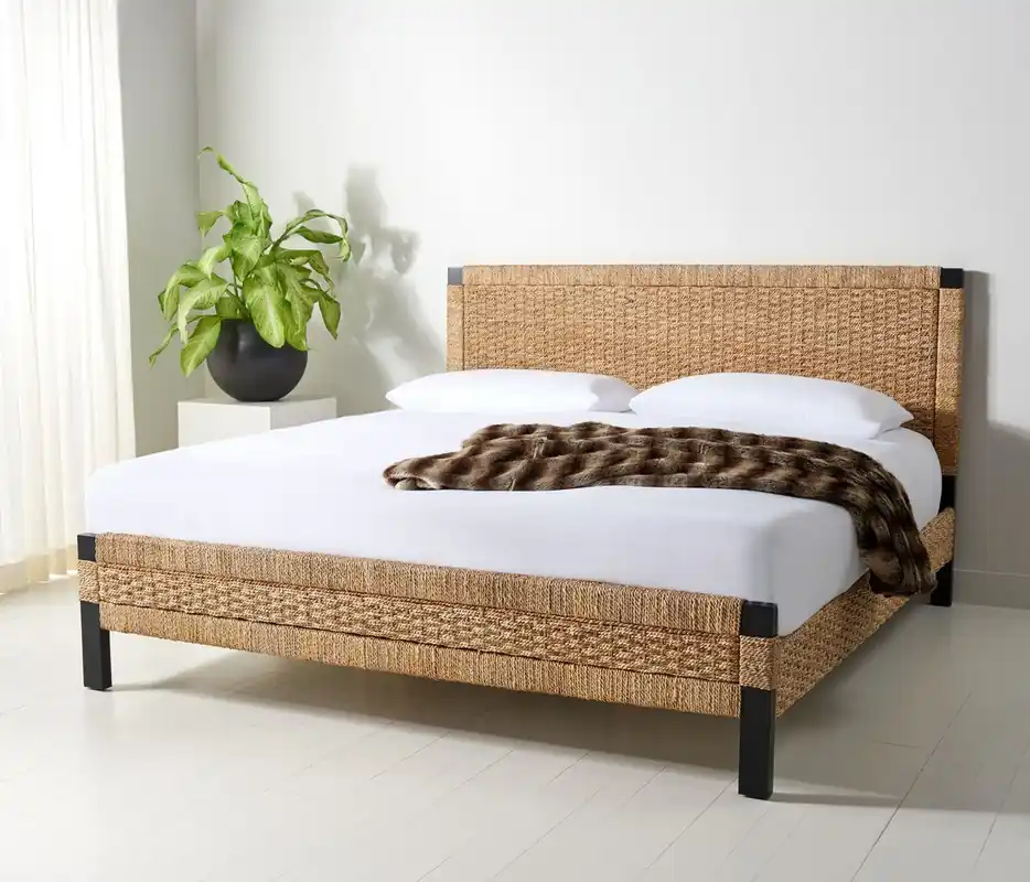 Deal Safavieh Galen Woven Banana Stem Bed