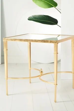 Free Delivery Safavieh Mendez Gold Leaf Accent Table