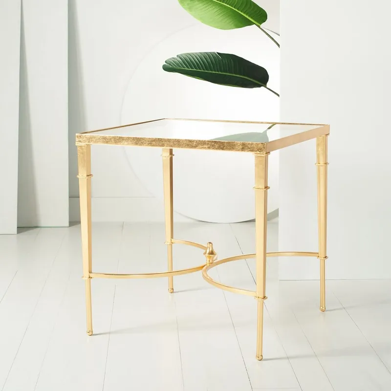 Free Delivery Safavieh Mendez Gold Leaf Accent Table