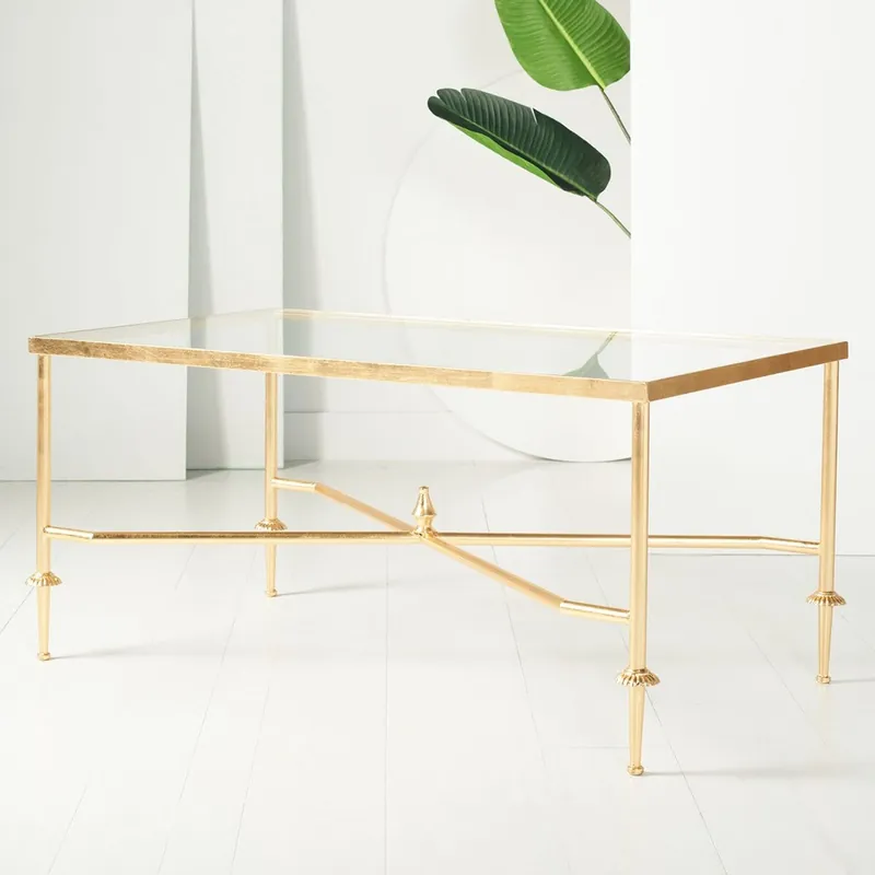 Weekend Sale Safavieh Devi Gold Leaf Coffee Table