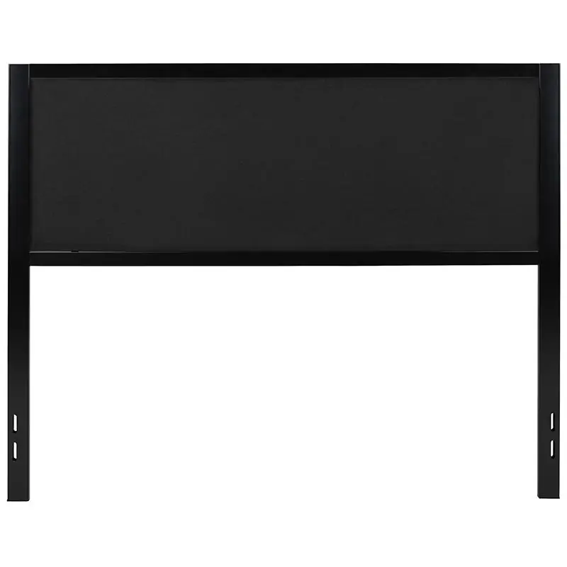 Melbourne Metal Upholstered Queen Size Headboard In Black Fabric By Flash Furniture - Black Exclusive