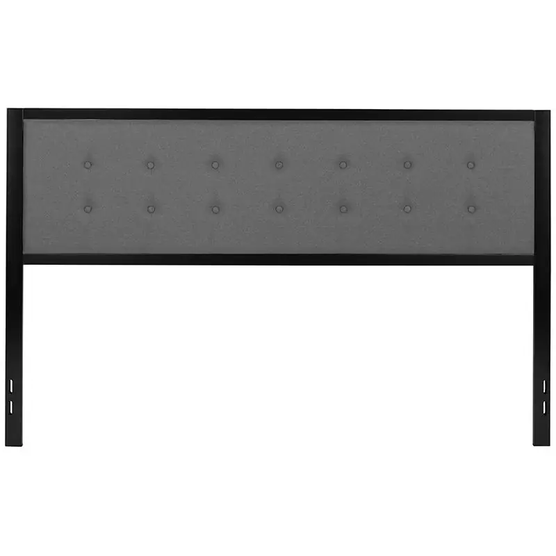 Big Sale Bristol Metal Tufted Upholstered King Size Headboard In Dark Gray Fabric By Flash Furniture - Dark Gray