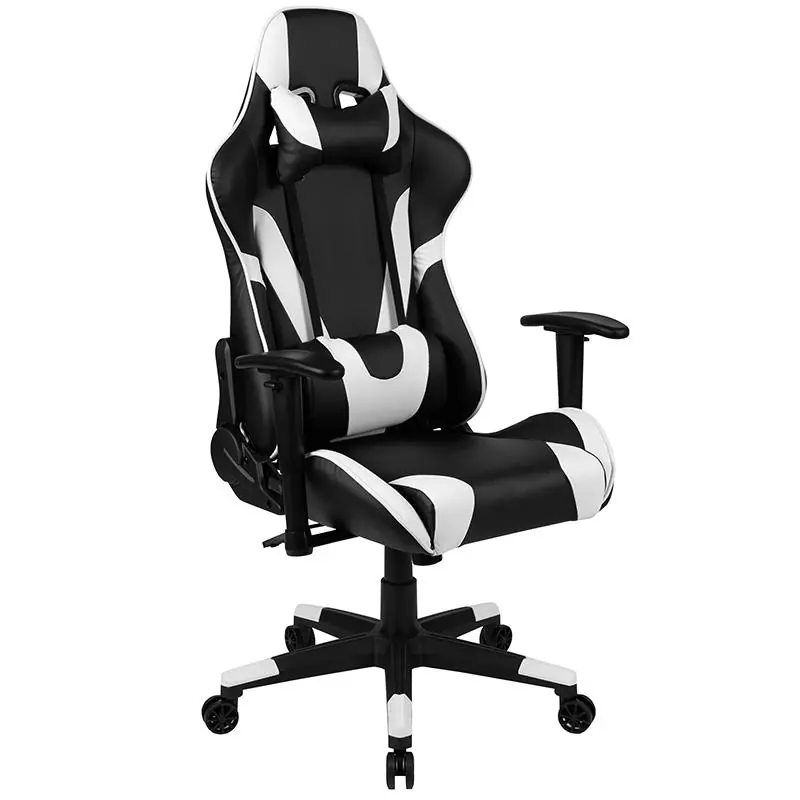 X20 Gaming Chair Racing Office Ergonomic Computer Pc Adjustable Swivel Chair With Fully Reclining Back In Black Leathersoft By Flash Furniture - Black Instant Buy