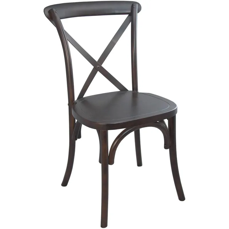 Advantage Walnut X-Back Chair By Flash Furniture - Walnut Markdown