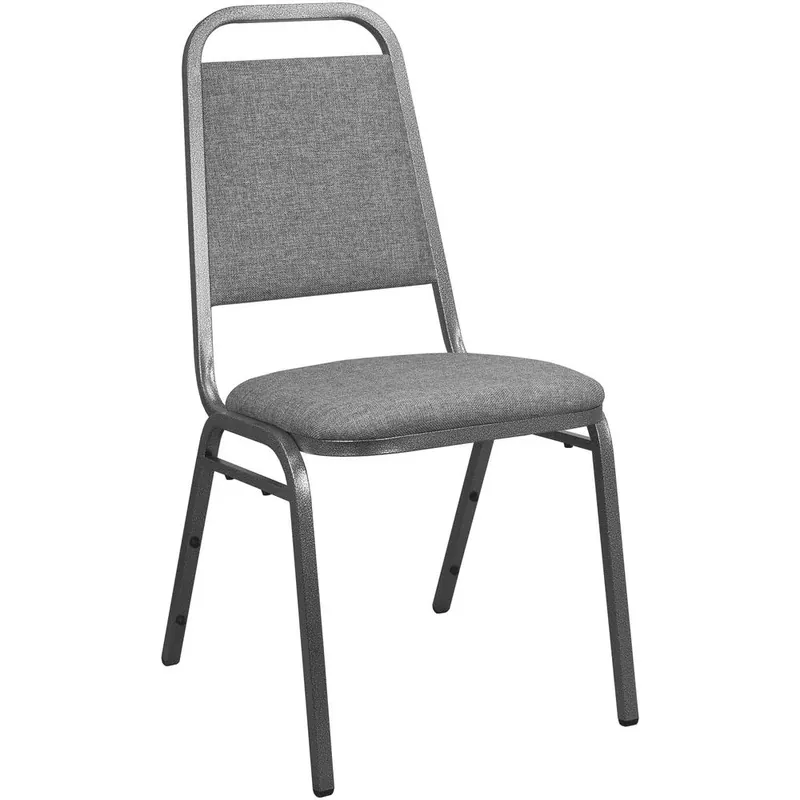 Advantage Charcoal Gray Fabric-Padded Banquet Stackable Chairs By Flash Furniture - Charcoal Gray Fabric , Silver Vein Frame Brand New