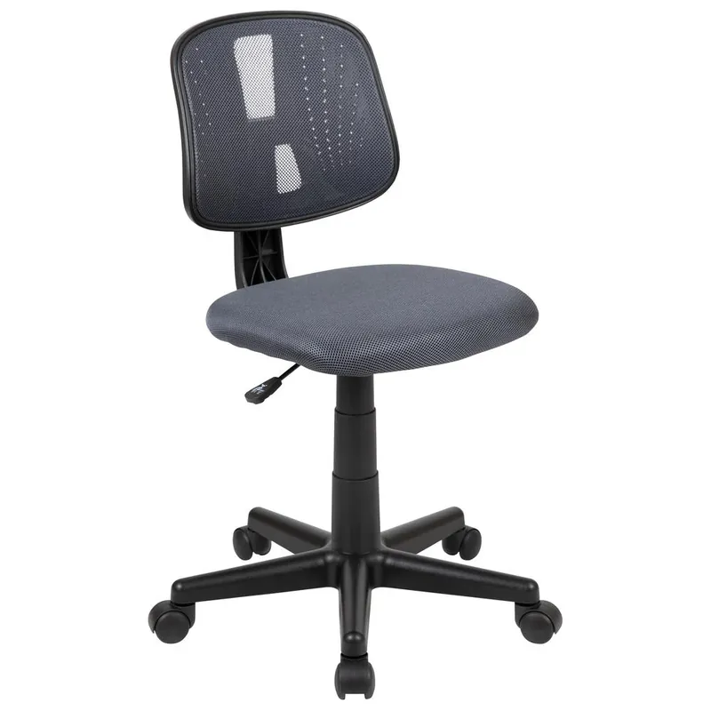 Reduced Price Flash Fundamentals Mid-Back Gray Mesh Swivel Task Office Chair With Pivot Back, Bifma Certified By Flash Furniture - Gray