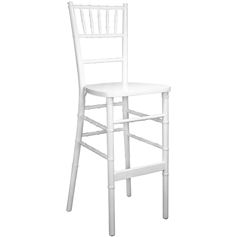 Worldwide Shipping Advantage White Chiavari Bar Stools By Flash Furniture - White