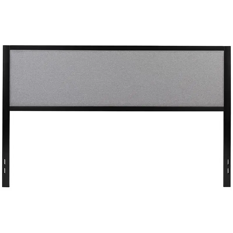 Melbourne Metal Upholstered King Size Headboard In Light Gray Fabric By Flash Furniture - Light Gray Markdown