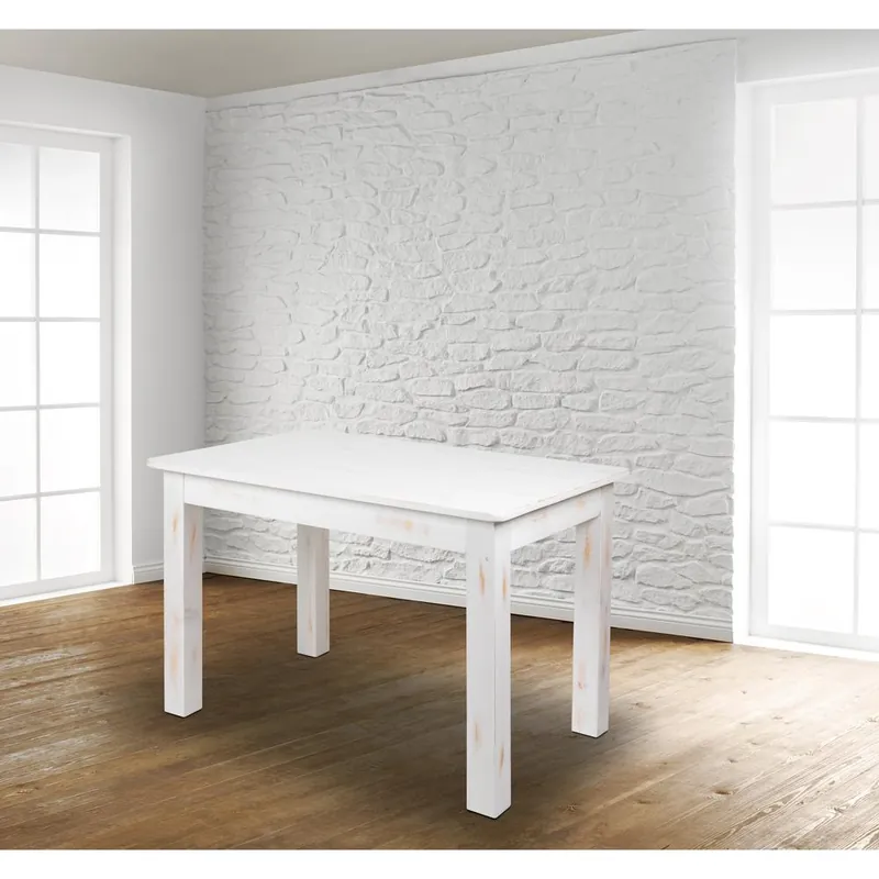 Hercules Series 46" X 30" Rectangular Antique Rustic White Solid Pine Farm Dining Table By Flash Furniture - Antique Rustic White Free Shipping