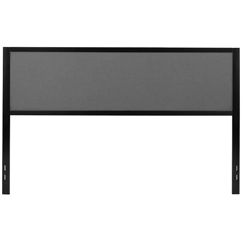Melbourne Metal Upholstered King Size Headboard In Dark Gray Fabric By Flash Furniture - Dark Gray Last Chance