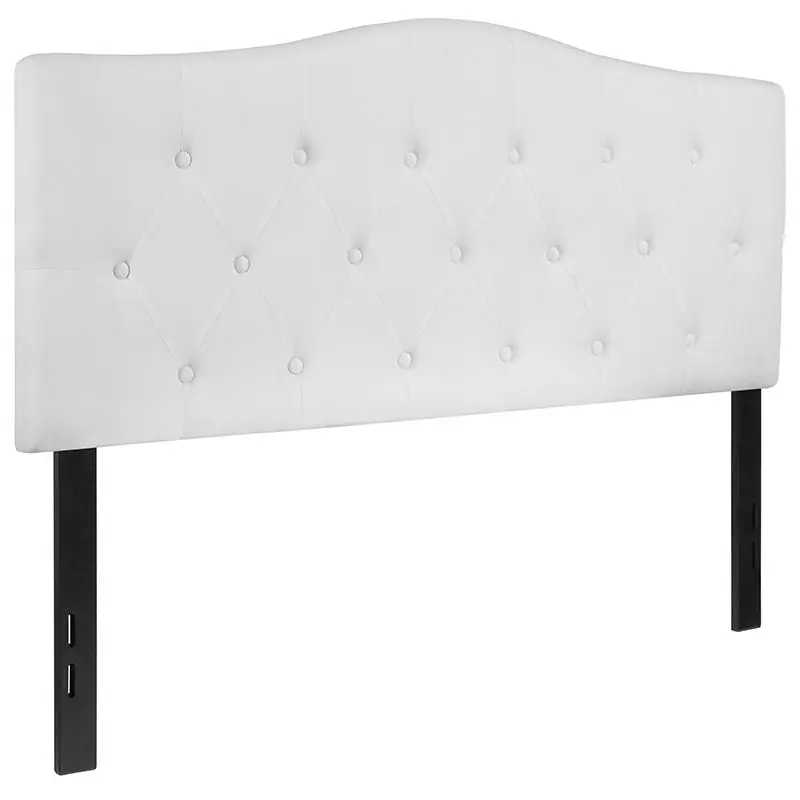 Shop Now Cambridge Tufted Upholstered Full Size Headboard In White Fabric By Flash Furniture - White