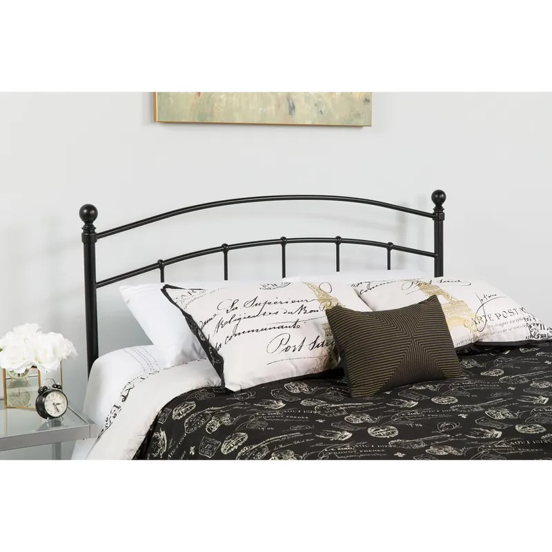 Woodstock Decorative Black Metal Full Size Headboard By Flash Furniture - Black Final Sale