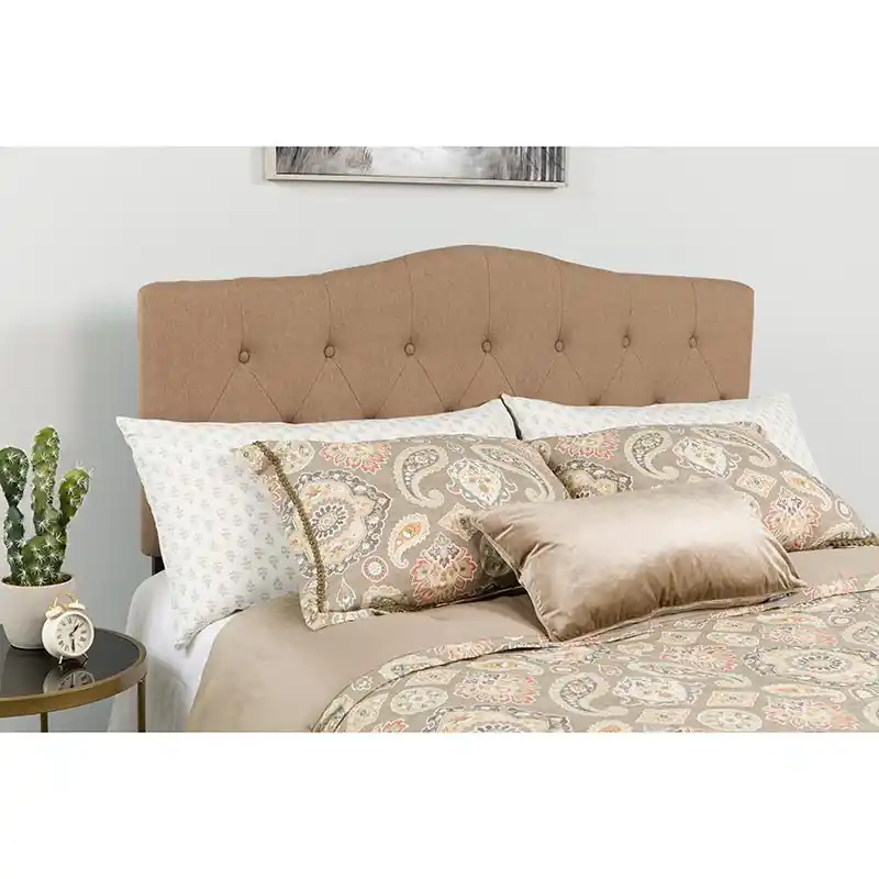 Exclusive Cambridge Tufted Upholstered King Size Headboard In Camel Fabric By Flash Furniture - Camel