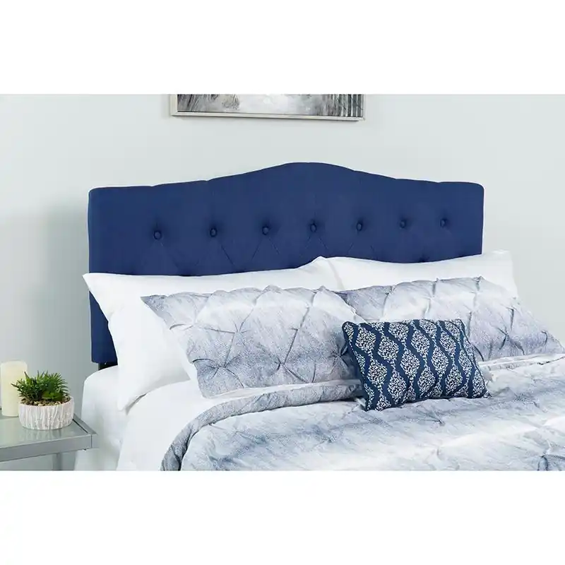 Cambridge Tufted Upholstered Full Size Headboard In Navy Fabric By Flash Furniture - Navy Big Sale