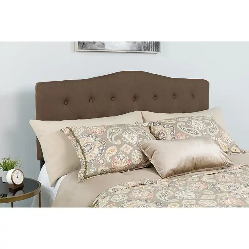 Get Yours Cambridge Tufted Upholstered King Size Headboard In Dark Brown Fabric By Flash Furniture - Dark Brown
