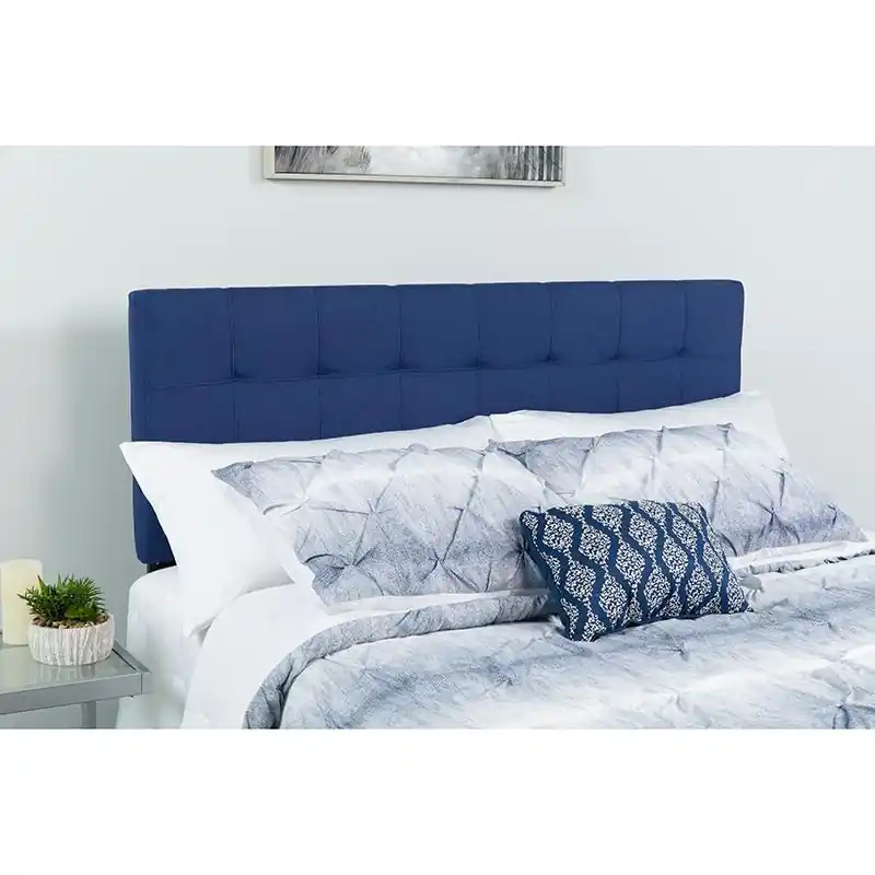 Bedford Tufted Upholstered Queen Size Headboard In Navy Fabric By Flash Furniture - Navy Factory Price