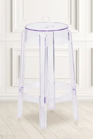 25.75'' High Transparent Counter Height Stool By Flash Furniture - Clear Free Shipping