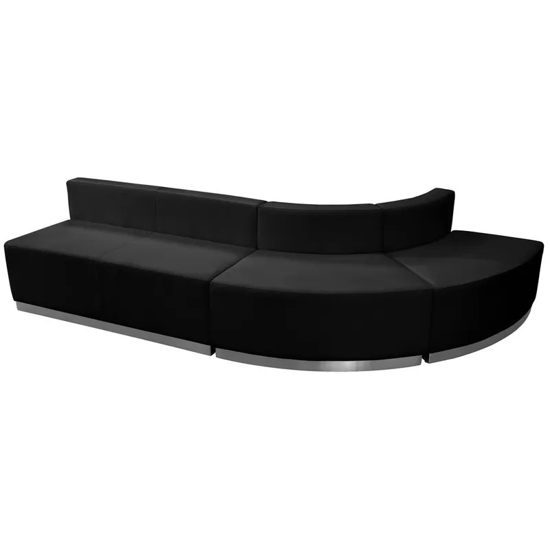 Same Day Shipping Hercules Alon Series Black Leathersoft Reception Configuration, 3 Pieces By Flash Furniture - Black