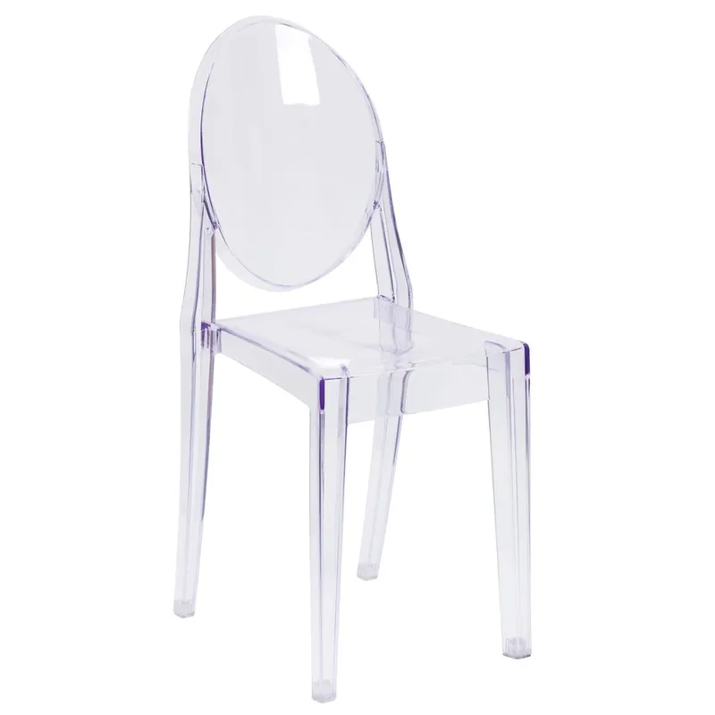 Factory Price Ghost Side Chair In Transparent Crystal By Flash Furniture - Clear