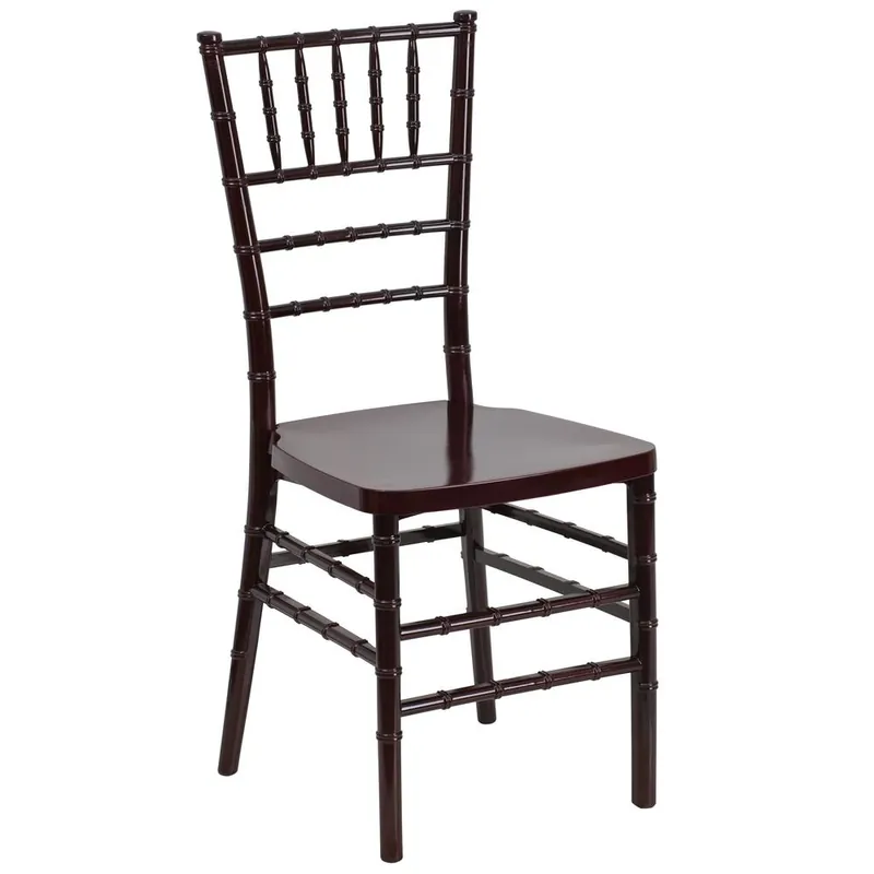 Hot Picks Hercules Premium Series Mahogany Resin Stacking Chiavari Chair By Flash Furniture - Mahogany