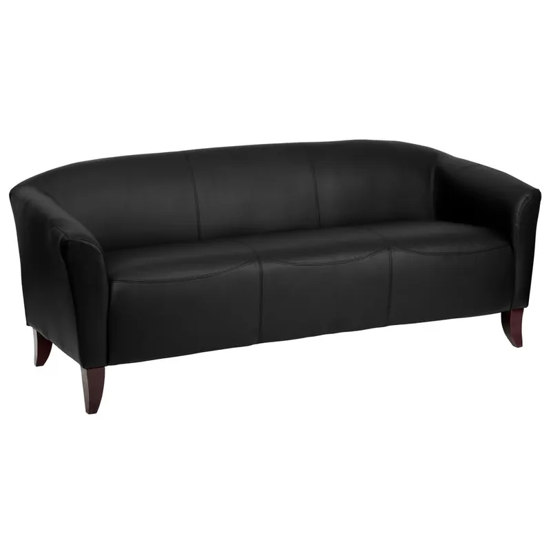 Hercules Imperial Series Black Leathersoft Sofa By Flash Furniture - Black Clearance