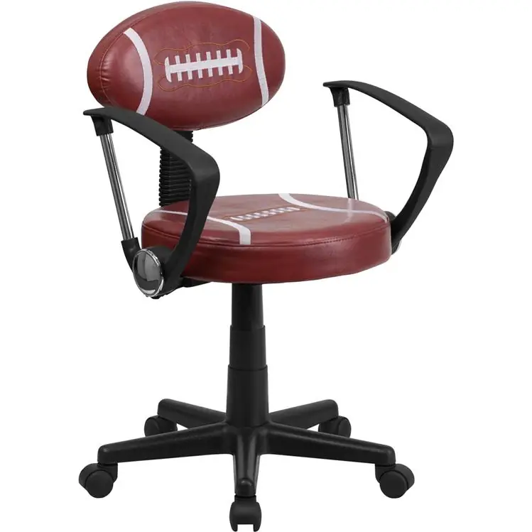 Football Swivel Task Office Chair With Arms By Flash Furniture - Brown Hassle-Free Returns