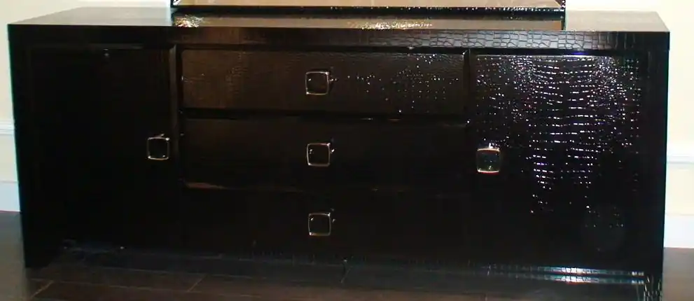 28' Black Crocodile Mdf Dresser By Homeroots Today Only