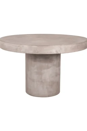 Brea Round Concrete Outdoor Dining Table, Gray by Jeffan Limited Edition