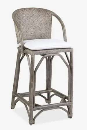 Money Back Guarantee Maples Rattan Barstool - Vintage Grey by Jeffan