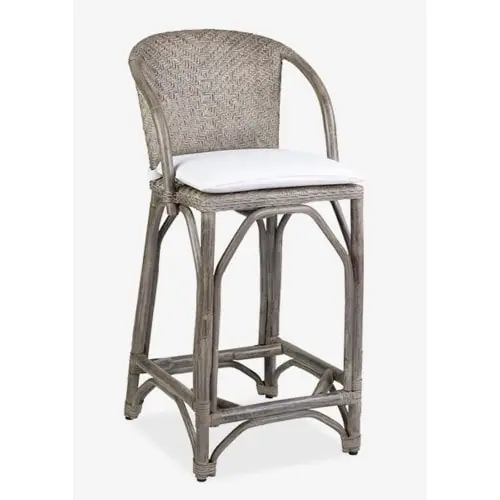 Money Back Guarantee Maples Rattan Barstool - Vintage Grey by Jeffan