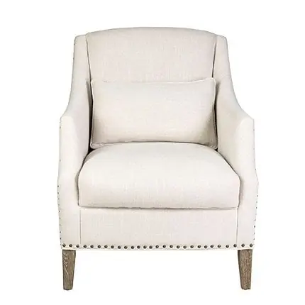Alexander Oakwood Chair - Beige Linen by Jeffan Exclusive Offer