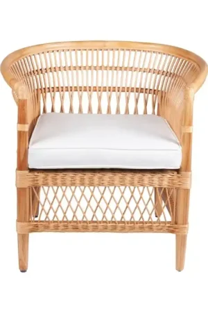 Free Delivery Maia Rattan/Mindi Wood Occasional Chair by Jeffan