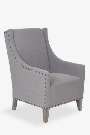 Harvard- Slight Winged Back Tailored Club Chair With Nail head Accents Buy Today