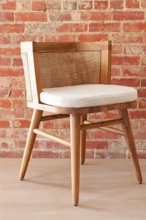 Loe Teak Dining Chair, Cane/Teak Set of 2 by Jeffan Discount