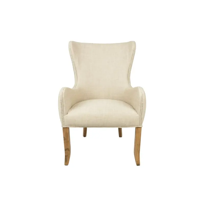 Scarlett Wing Beige fabric Back Club Chair Set of 2 by Jeffan Low Price