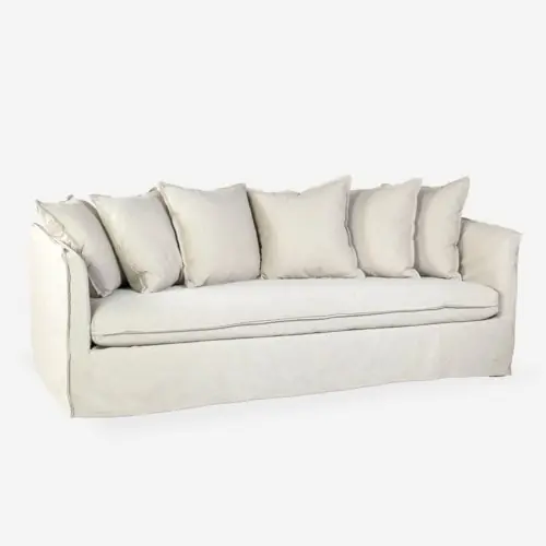 Amelia 84" Slipcovered Fabric Polyester Sofa Fabric by Jeffan High Quality
