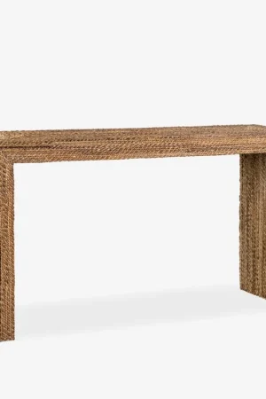 Affordable Soren Braided Seagrass Console Table, Natural by Jeffan