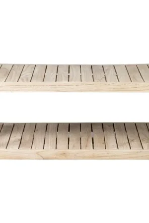 Promenade Mindi Wood Slatted Coffee Table by Jeffan Affordable