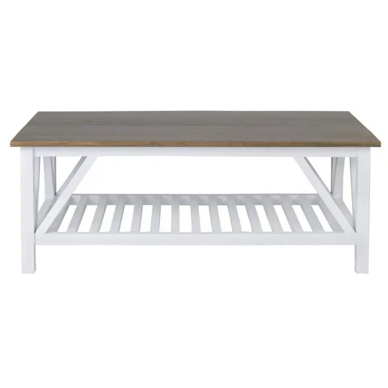 Townson 46" Mango Wood Coffee Table W/Shelf by Jeffan Order Now