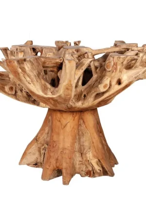 Natura Recycled Teakwood Dining Table W/O Glass top by Jeffan Price Cut