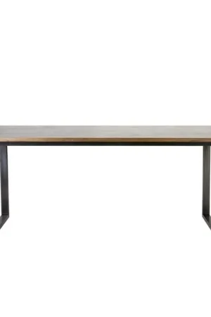 Thomas Mahogany Wood Dining Table with Metal Base by Jeffan Save Now