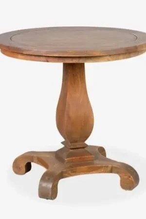 Affordable Remington Round Mahogany Wood 30" Table - Natural by Jeffan