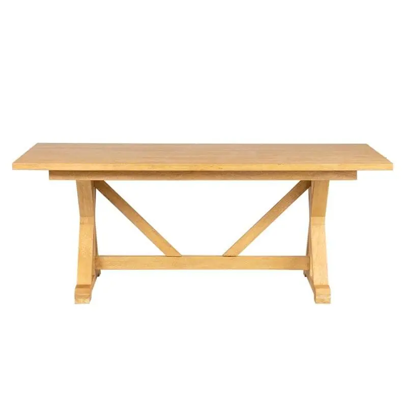 Express Delivery Farmhouse Mango Wood Dining Table - Natural Mango Wood in Honey by Jef