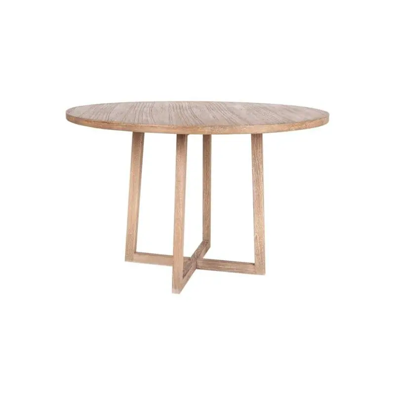 Devon Round Mindi Wood 47" Dining Table, Light Brown by Jeffan Order Now