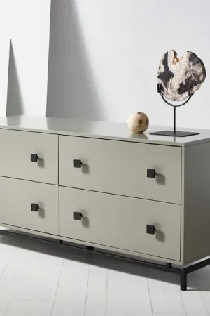Deal Safavieh Claudette 4 Drawer Dresser - Taupe